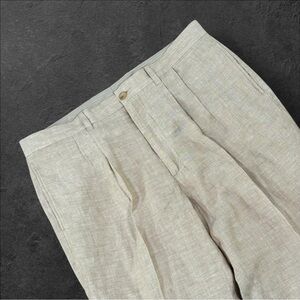 Joseph Abboud Linen Trousers Men’s Size 36‎ X 30 100% Linen Beige
